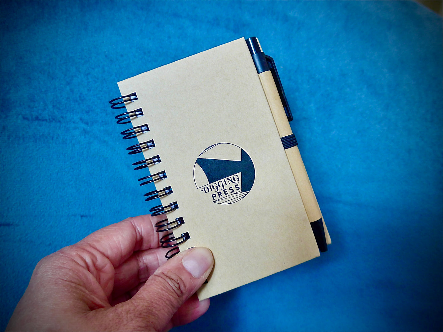 Mini Digging Press Spiral Notebooks with Black Ink Pens Set